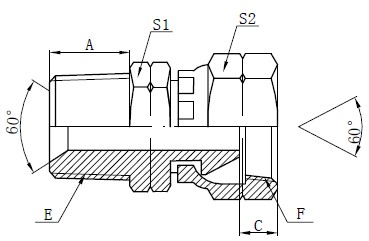 NPSM Adapters Fittings Drawing